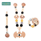 Baby Toy Wooden Pram Clip Baby Mobile Pram Personalize Silicone Bead Pacifier Chain Chewable Silicone Rattle Baby Wooden Teether