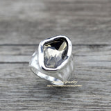 Anslow Original Design Fashion Jewelry  Vintage Irregular Crystal Couples Love Rings For Women Valentine's Day Gift  LOW0042AR