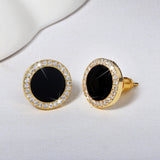 Cute Korean Earrings Heart Bling Zircon Stone Rose Gold Stud Earrings for Women Fashion Jewelry 2019 New Gift