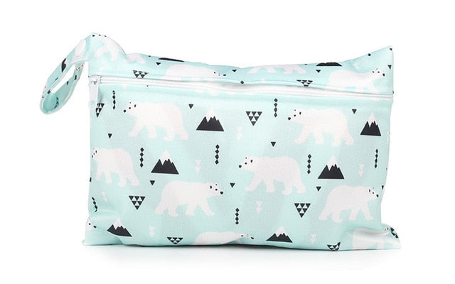 Waterproof Reusable Wet Bag For Nursing Menstrual Pad Baby Cloth Diaper Nappy Travel Wetbag Maternity Diaper Bag 30*36 15*22.5cm