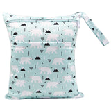 Waterproof Reusable Wet Bag For Nursing Menstrual Pad Baby Cloth Diaper Nappy Travel Wetbag Maternity Diaper Bag 30*36 15*22.5cm
