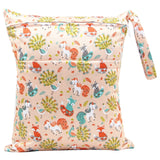 Waterproof Reusable Wet Bag For Nursing Menstrual Pad Baby Cloth Diaper Nappy Travel Wetbag Maternity Diaper Bag 30*36 15*22.5cm