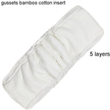 Reusable Washable Diaper Inserts Bamboo Cotton Elastic Inserts Boosters Liners For Baby Diaper Cover Nappies Charcoal Insert