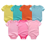 Uniesx Newborn Baby Rompers Clothing 7Pcs/Lot Infant Jumpsuits 100%Cotton Children Roupa De Bebe Girls&Boys Baby Clothes