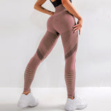 NORMOV Leggings For Fitness Seamless Leggings High Waist Yoga Pants Fitness Women Workout BreathableTights Training Pants 2019