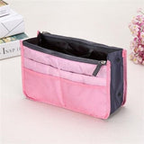 Tote Cosmetic Bag For Women Double Zipper Makeup Bag Toiletries Grooming Kit Large Nylon Travel Insert Organizer Handbag Purse
