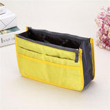Tote Cosmetic Bag For Women Double Zipper Makeup Bag Toiletries Grooming Kit Large Nylon Travel Insert Organizer Handbag Purse
