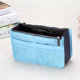 Tote Cosmetic Bag For Women Double Zipper Makeup Bag Toiletries Grooming Kit Large Nylon Travel Insert Organizer Handbag Purse