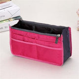 Tote Cosmetic Bag For Women Double Zipper Makeup Bag Toiletries Grooming Kit Large Nylon Travel Insert Organizer Handbag Purse