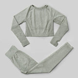 3Pcs Seamless Yoga Set Gym Fitness Clothing Women Yoga Suit Sportswear Female Workout Leggings Top Sport Clothes Training Tights
