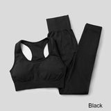3Pcs Seamless Yoga Set Gym Fitness Clothing Women Yoga Suit Sportswear Female Workout Leggings Top Sport Clothes Training Tights