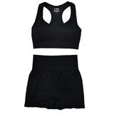 Seamless Women Vital Yoga Set Workout Shirts Sport Pants Bra Gym Clothing Short Crop Top High Waist Running Leggings Sports Set