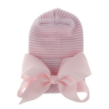 Big Bows Hospital Chiffon Newborn Hats Knitted Soft New Born Nursing Beanie Hat Photo Props Newborn Accessories for 0-6M Girls