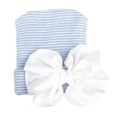 Big Bows Hospital Chiffon Newborn Hats Knitted Soft New Born Nursing Beanie Hat Photo Props Newborn Accessories for 0-6M Girls