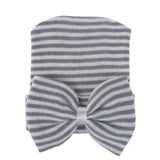 Big Bows Hospital Chiffon Newborn Hats Knitted Soft New Born Nursing Beanie Hat Photo Props Newborn Accessories for 0-6M Girls