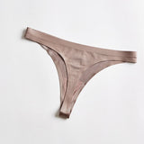 Ice Silk Women Panties Seamless Thin Nylon G-string Thongs  Elasic Low-rise Lingerie Breathable Briefs Underwear Plus Size
