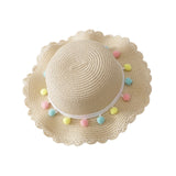 Children Girl Fashion Concise Casual Cute Sweet Breathable Sunscreen Beach Sun Hat With Bag Toddler Girls Accessories 1-8Y