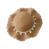 Children Girl Fashion Concise Casual Cute Sweet Breathable Sunscreen Beach Sun Hat With Bag Toddler Girls Accessories 1-8Y