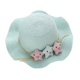 Children Girl Fashion Concise Casual Cute Sweet Breathable Sunscreen Beach Sun Hat With Bag Toddler Girls Accessories 1-8Y