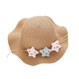 Children Girl Fashion Concise Casual Cute Sweet Breathable Sunscreen Beach Sun Hat With Bag Toddler Girls Accessories 1-8Y