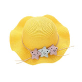 Children Girl Fashion Concise Casual Cute Sweet Breathable Sunscreen Beach Sun Hat With Bag Toddler Girls Accessories 1-8Y