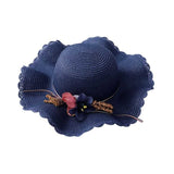Children Girl Fashion Concise Casual Cute Sweet Breathable Sunscreen Beach Sun Hat With Bag Toddler Girls Accessories 1-8Y