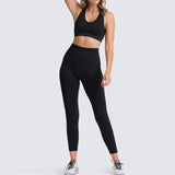 2020 Women's Yoga Set Seamless Sportswear 2-Piece Gym Yoga Clothes Sports Bra + Leggings Running Wear Skinny Sports Set Suits L