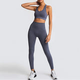 2020 Women's Yoga Set Seamless Sportswear 2-Piece Gym Yoga Clothes Sports Bra + Leggings Running Wear Skinny Sports Set Suits L