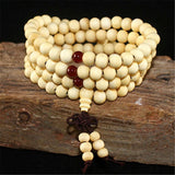 Multilayer 108 Wood Beads Lotus OM Bracelet Tibetan Buddhist Mala Buddha Charm Rosary Bracelet Yoga Wooden For Women Men Jewelry
