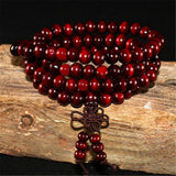 Multilayer 108 Wood Beads Lotus OM Bracelet Tibetan Buddhist Mala Buddha Charm Rosary Bracelet Yoga Wooden For Women Men Jewelry
