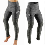 Pocket Solid Sport Yoga Pants High Waist Mesh Sport Leggings Fitness Women Yoga Leggings Training Running Pants Sportswear