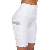 Pocket Solid Sport Yoga Pants High Waist Mesh Sport Leggings Fitness Women Yoga Leggings Training Running Pants Sportswear