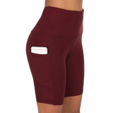 Pocket Solid Sport Yoga Pants High Waist Mesh Sport Leggings Fitness Women Yoga Leggings Training Running Pants Sportswear