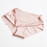UUG Sexy Women Lace side Underwear Seamless Breathable Hollow Briefs Solid Color Woman Nylon Low Rise Lingerie Sexy Underwear