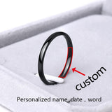 CACANA Stainless Steel Rings Rose Gold Anti-allergy Smooth Simple Wedding Couples Rings Bijouterie