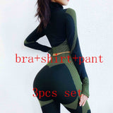 2020 New Women Yoga Sports Bras Tops and Pants Sets Zipper Tracksuits Outfits Sportswear Jogging Suit Sweatpants Sport Jogger