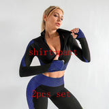 2020 New Women Yoga Sports Bras Tops and Pants Sets Zipper Tracksuits Outfits Sportswear Jogging Suit Sweatpants Sport Jogger