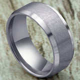 8mm Stainless Steel Ring Men High Quality Fashion Jewelry Ring Men Titanium Black