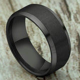 8mm Stainless Steel Ring Men High Quality Fashion Jewelry Ring Men Titanium Black