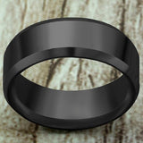 8mm Stainless Steel Ring Men High Quality Fashion Jewelry Ring Men Titanium Black