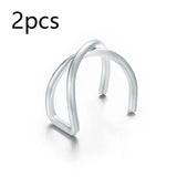 5Pcs/Set Ear Cuff Gold Leaves Non-Piercing Ear Clips Fake Cartilage Earring Jewelry For Women Men Wholesale gifts