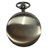 Luxury Smooth Silver Pendant Pocket FOB Watch Modern Arabic Number Analog Clock Men and Women Fashion Necklace Chain Unisex Gift