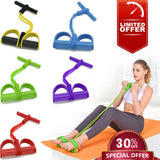 4 Tube Fitness Elastic Pull Rope Foot Pedal Body Slim Yoga Resistance Bands Workout Latex bands Sport Exercise Fitness Equipment