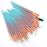 FLD 20Pcs Professional Eyelash Makeup Brushes Set Eye Shadow Brush Eyebrow Brush Foundation Mascara Brushes Cosmetic Tools Kits