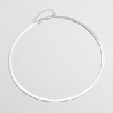 Gold Blade chain Choker Necklace Women Sexy  Flat snake chain Gift  XL222