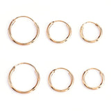3 Pair/Set Fashion Women Girl Simple Round Circle Small Ear Stud Earring Punk Hip-hop Earrings Jewelry 3 Size