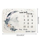 Baby Blanket Soft Flannel Photography Monthly Photo Newborn Children Wings Plant Cartoon Angel Milestone Sleeping Bath Crawling