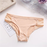 Fashion Summer Women Sexy Briefs Underwear Hollow Breathable Female Underpants Solid Color Intimate Lingerie Woman Panties M-XL
