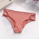 Fashion Summer Women Sexy Briefs Underwear Hollow Breathable Female Underpants Solid Color Intimate Lingerie Woman Panties M-XL