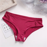 Fashion Summer Women Sexy Briefs Underwear Hollow Breathable Female Underpants Solid Color Intimate Lingerie Woman Panties M-XL